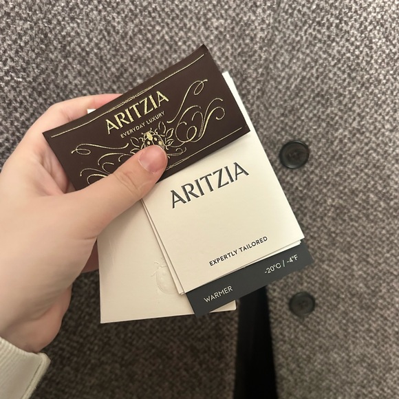 Aritzia the only coat soft wool cashmere snow tweed herringbone - Picture 10 of 10